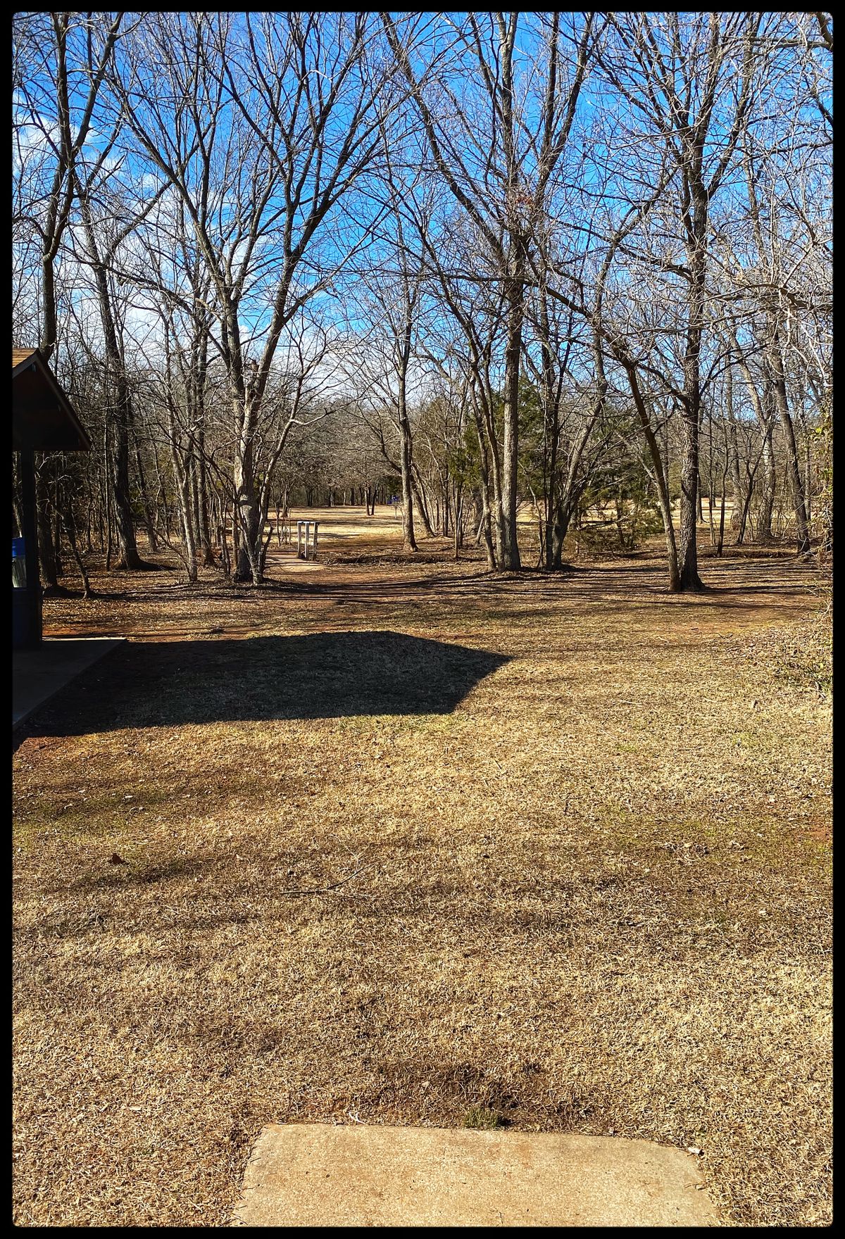 #2 Tee Throwing west over bridge and creek