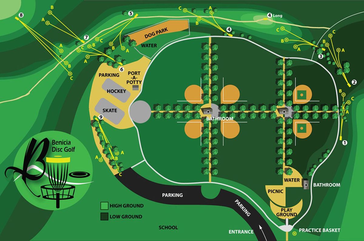 benicia disc golf course map