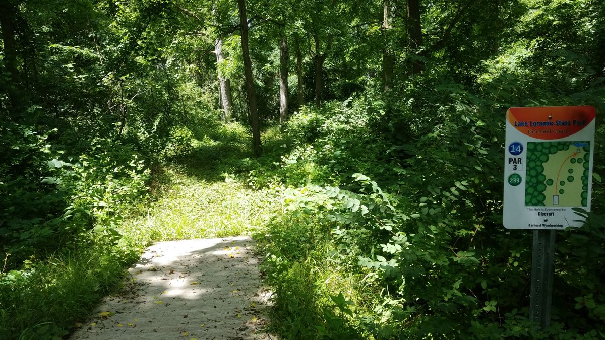 Needs a mowed path at least cut to the left in the woods somewhat of a path but you will see tee