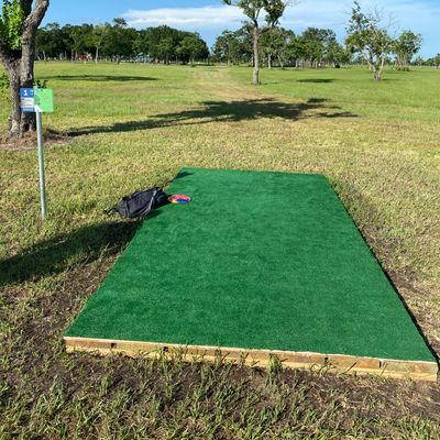 Most shots are fairly straight. This day the fairways were mowed short. Grass getting tall on sides