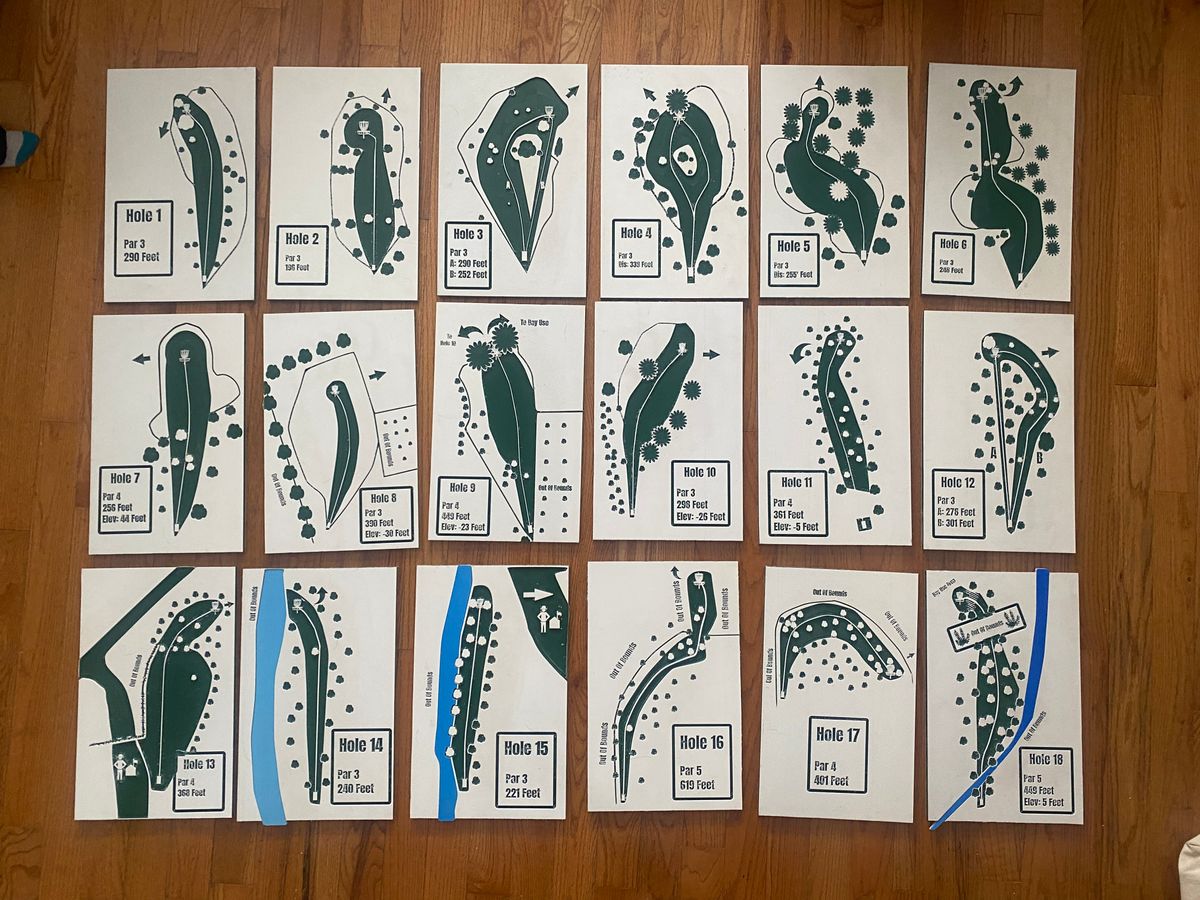 Course signs almost finished