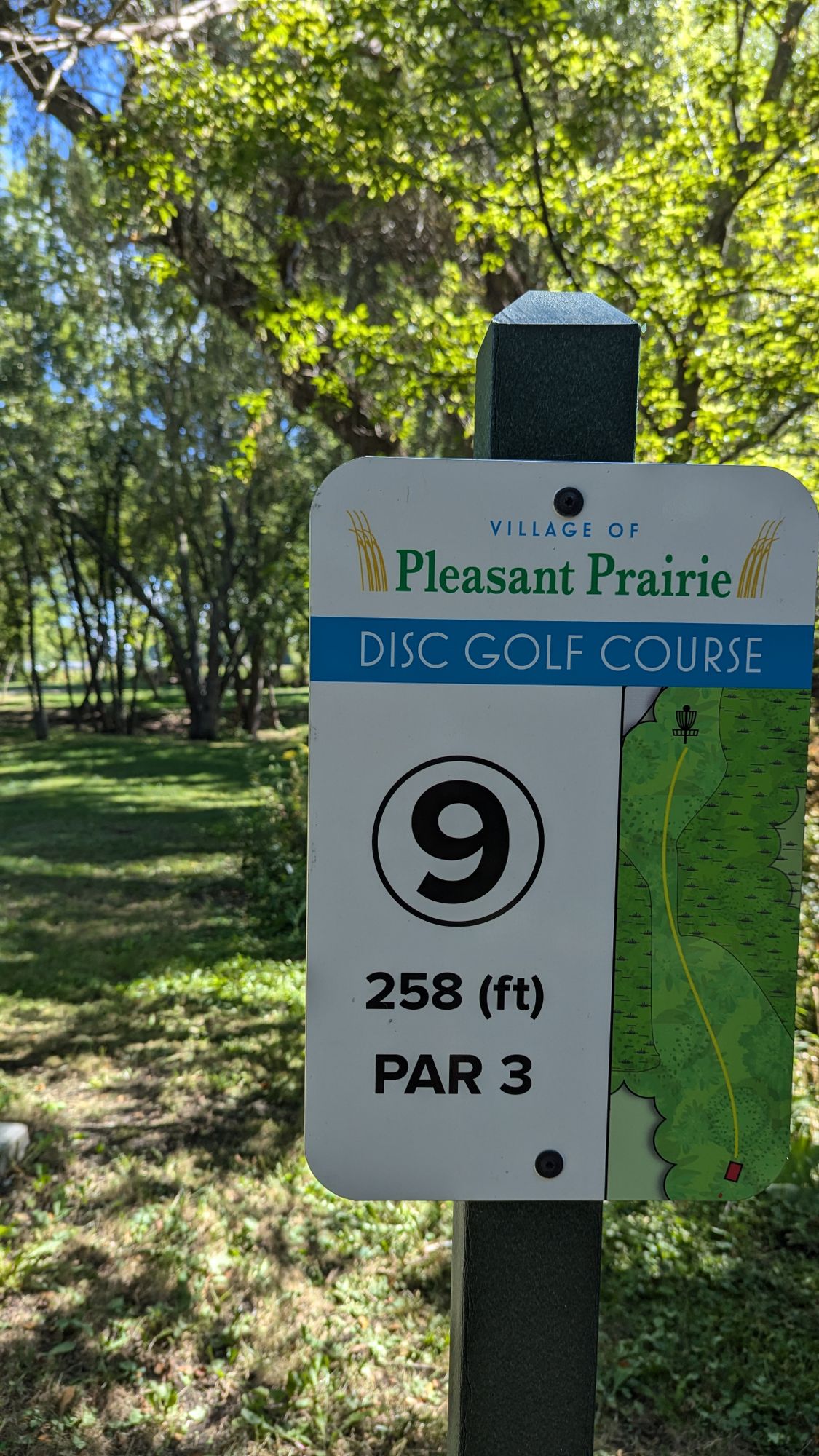 Hole 9 is a good challenge.  There are hazards on the right side (late summer seems to be the least threatening when it comes to marsh area or tall grass)