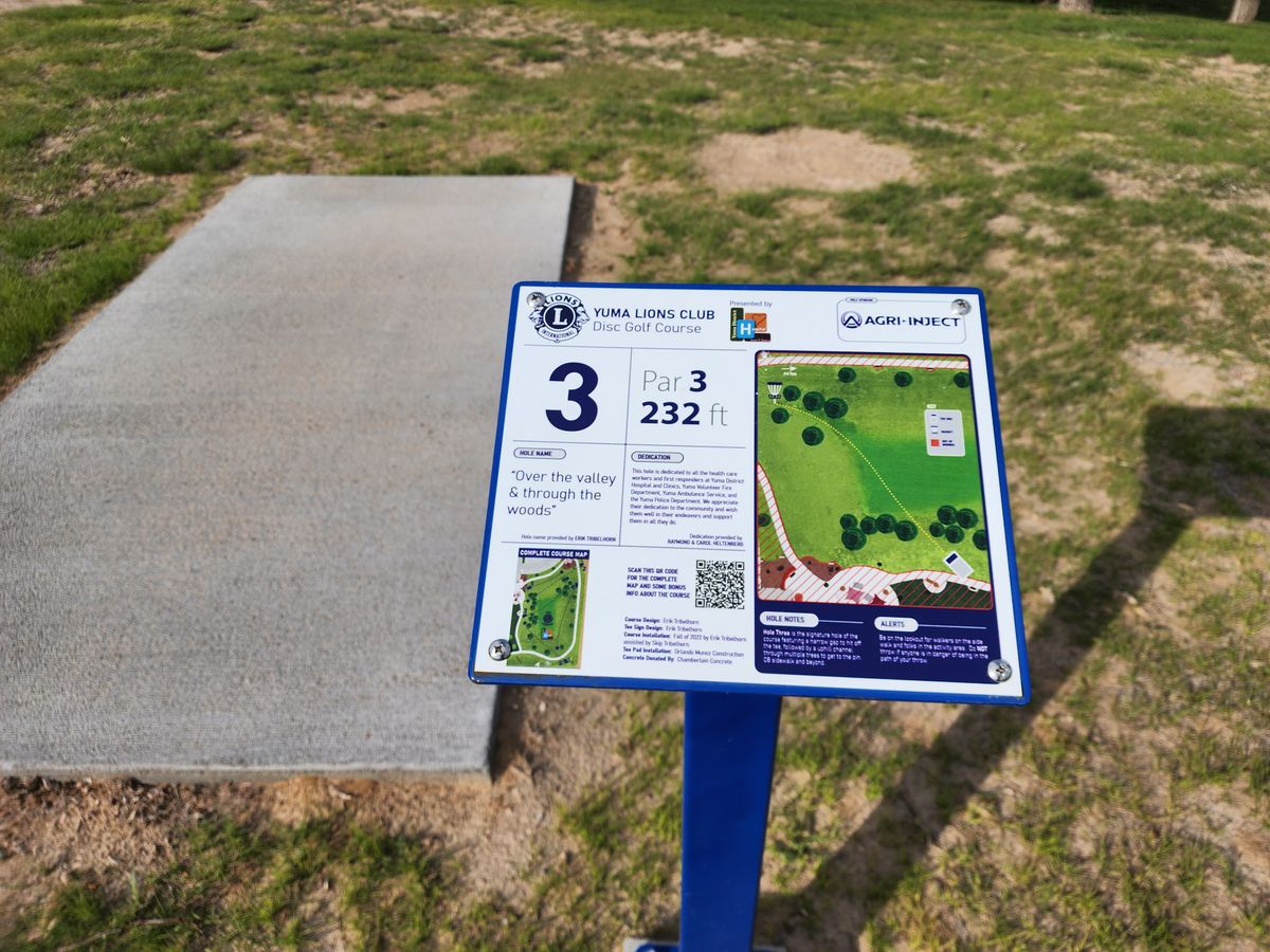 Hole 3 - Tee Sign