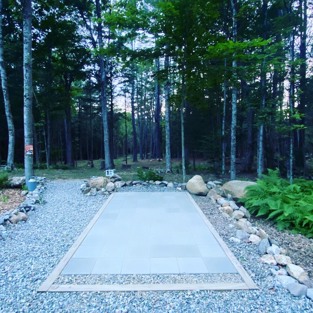 Hole 1 pavers are in