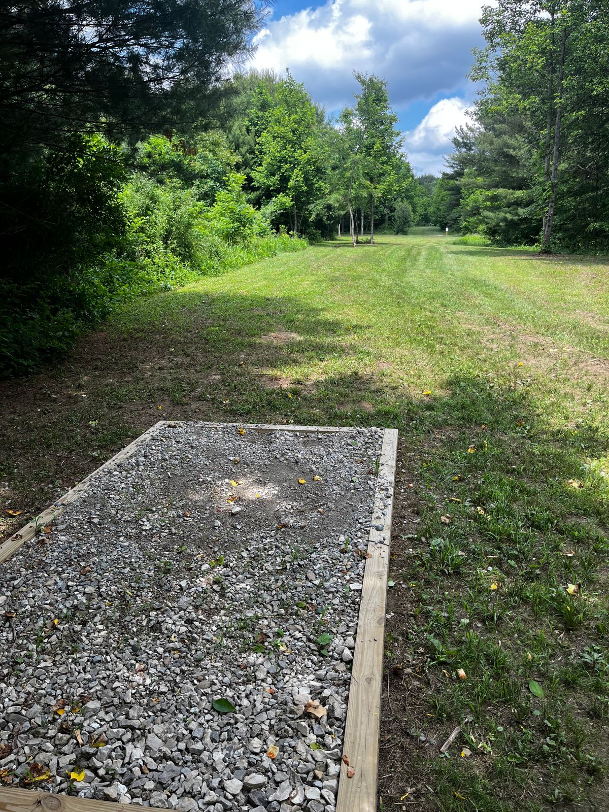 Hole 8 from tee pad