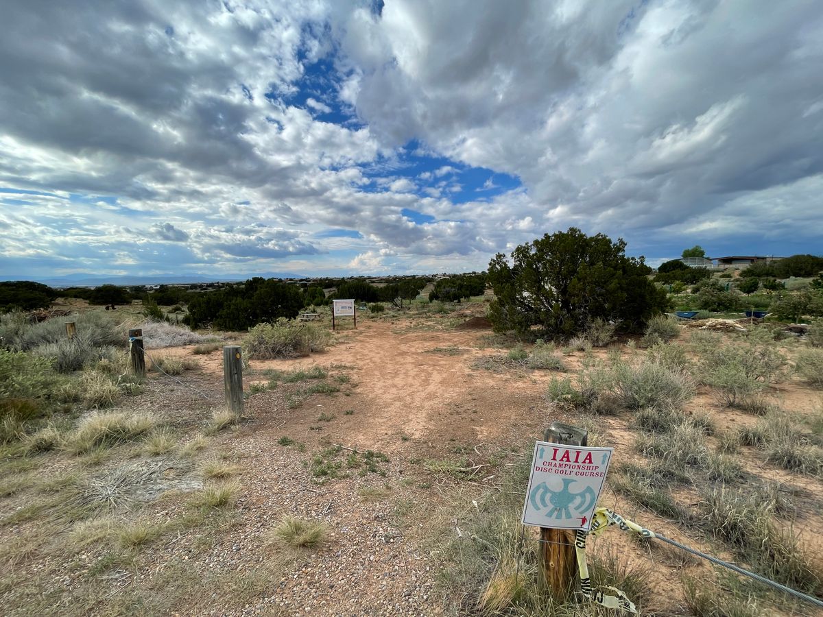 Entrance to the course. You can register to play online ($5 for a day pass).