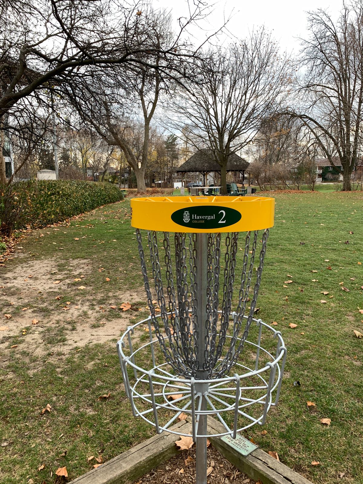 Hole 2 basket.