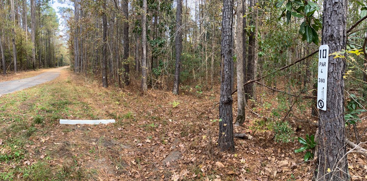 Hole 10, Tee Box, 380’ Straight, Ride side of the path to Right side of the path.