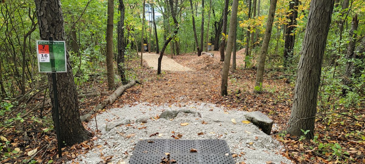 Hole 7/16 tee downhill.