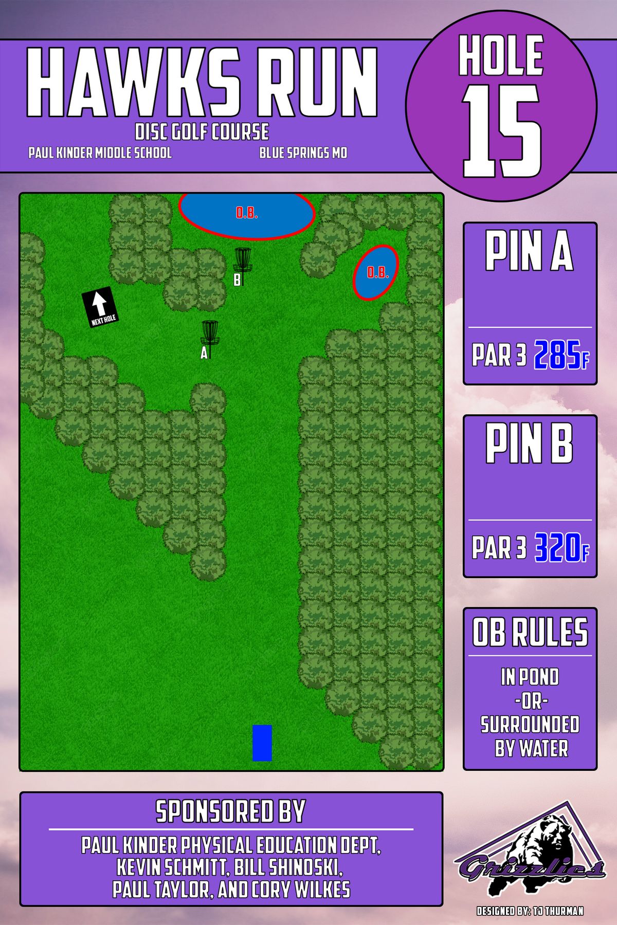 Hole 15 - Tee Sign