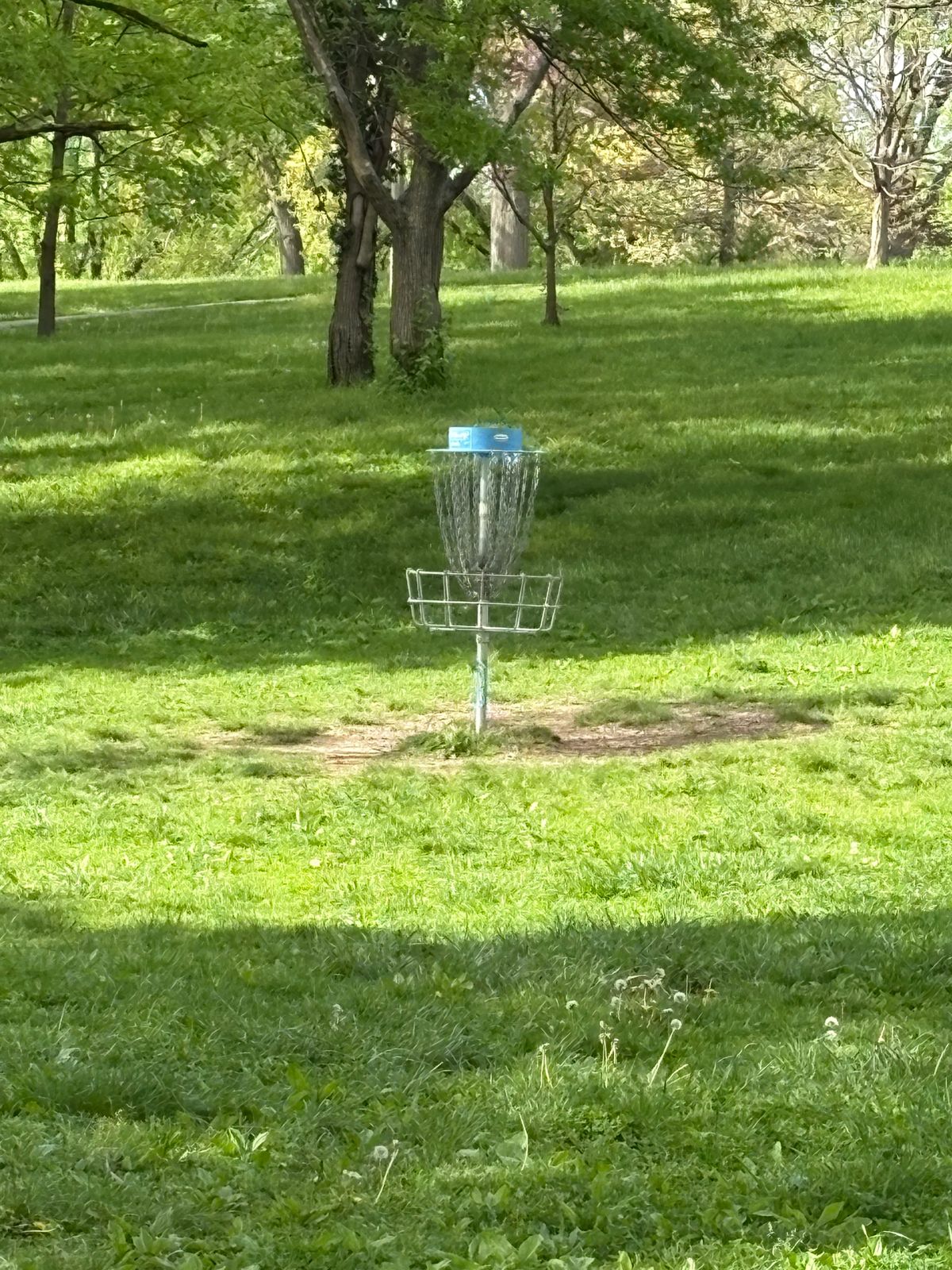 One of the two practice baskets.
