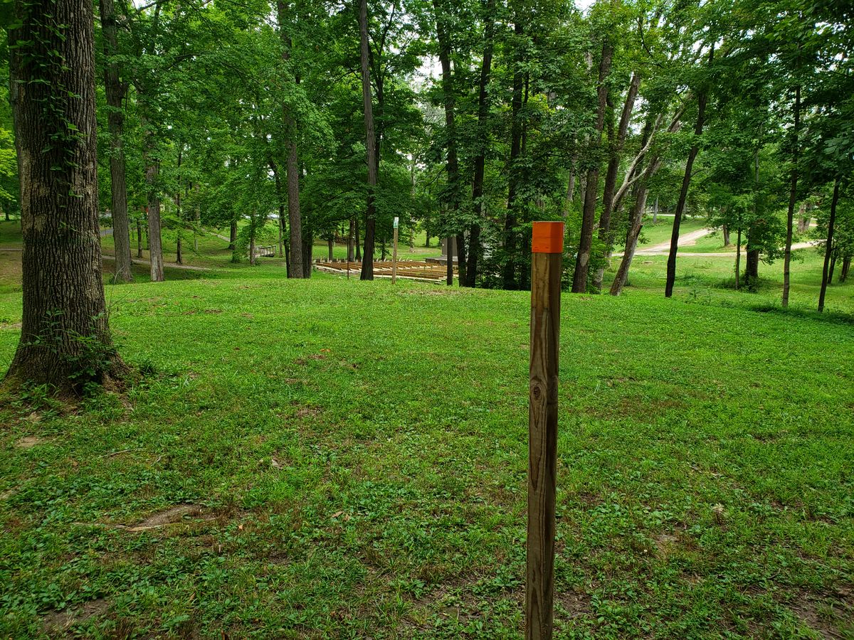 #3 Pro Tee Sign Post facing the #3 Amateur Tee Sign Post.
