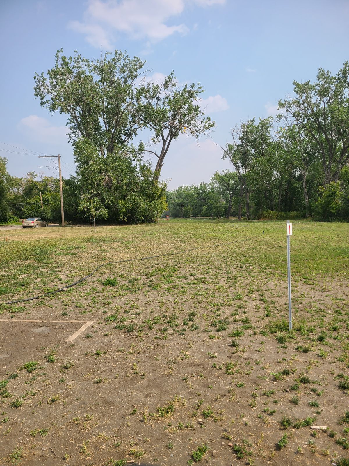 Hole one short tees.