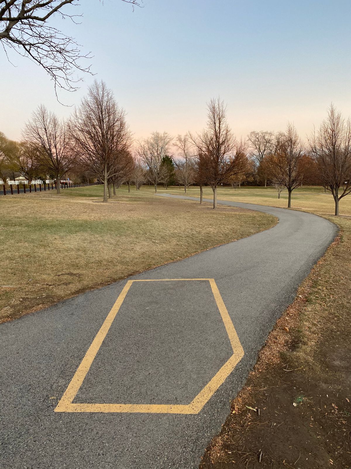Hole 8 tee pad in November