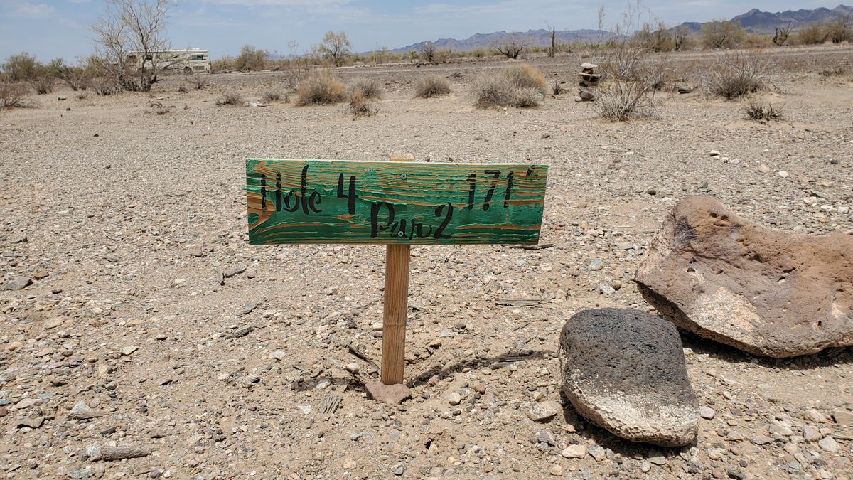 Hole 4 tee sign