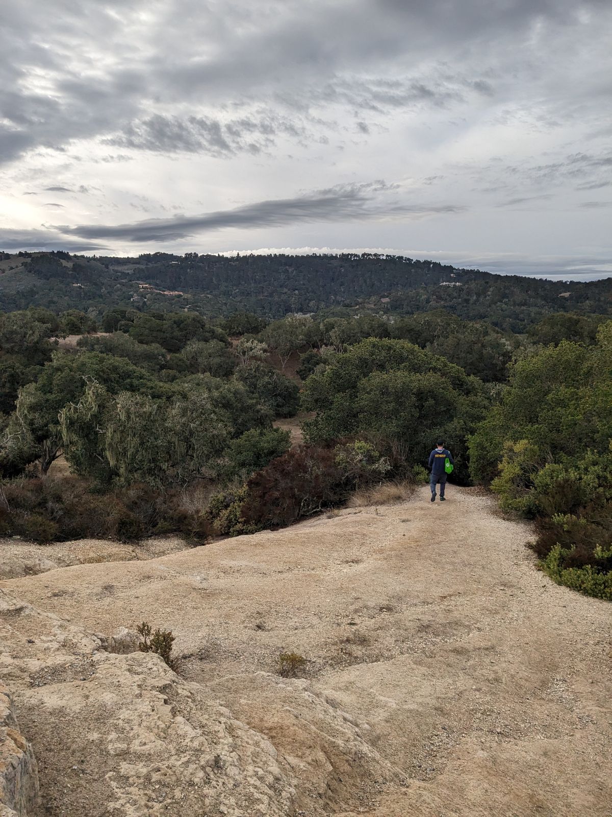 The path to Hole 3's basket after throwing down the canyon.
