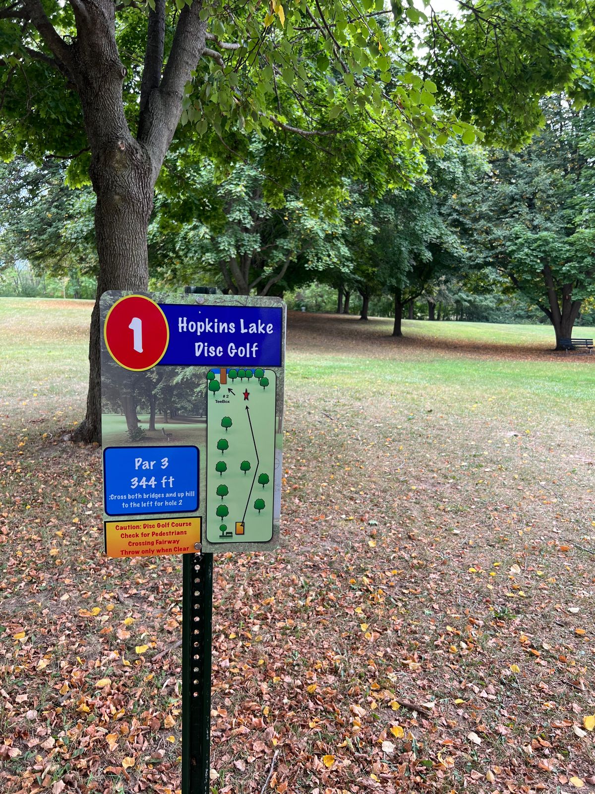 Hole 1 Tee Sign.