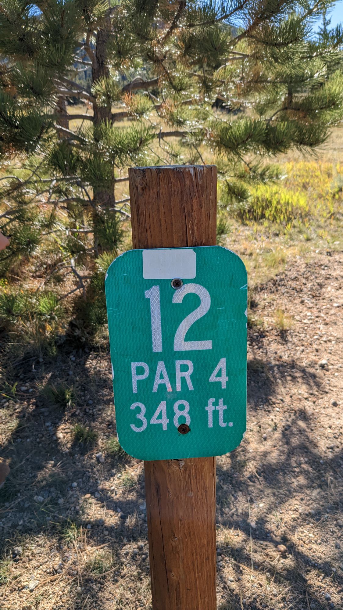 Hole 12 sign