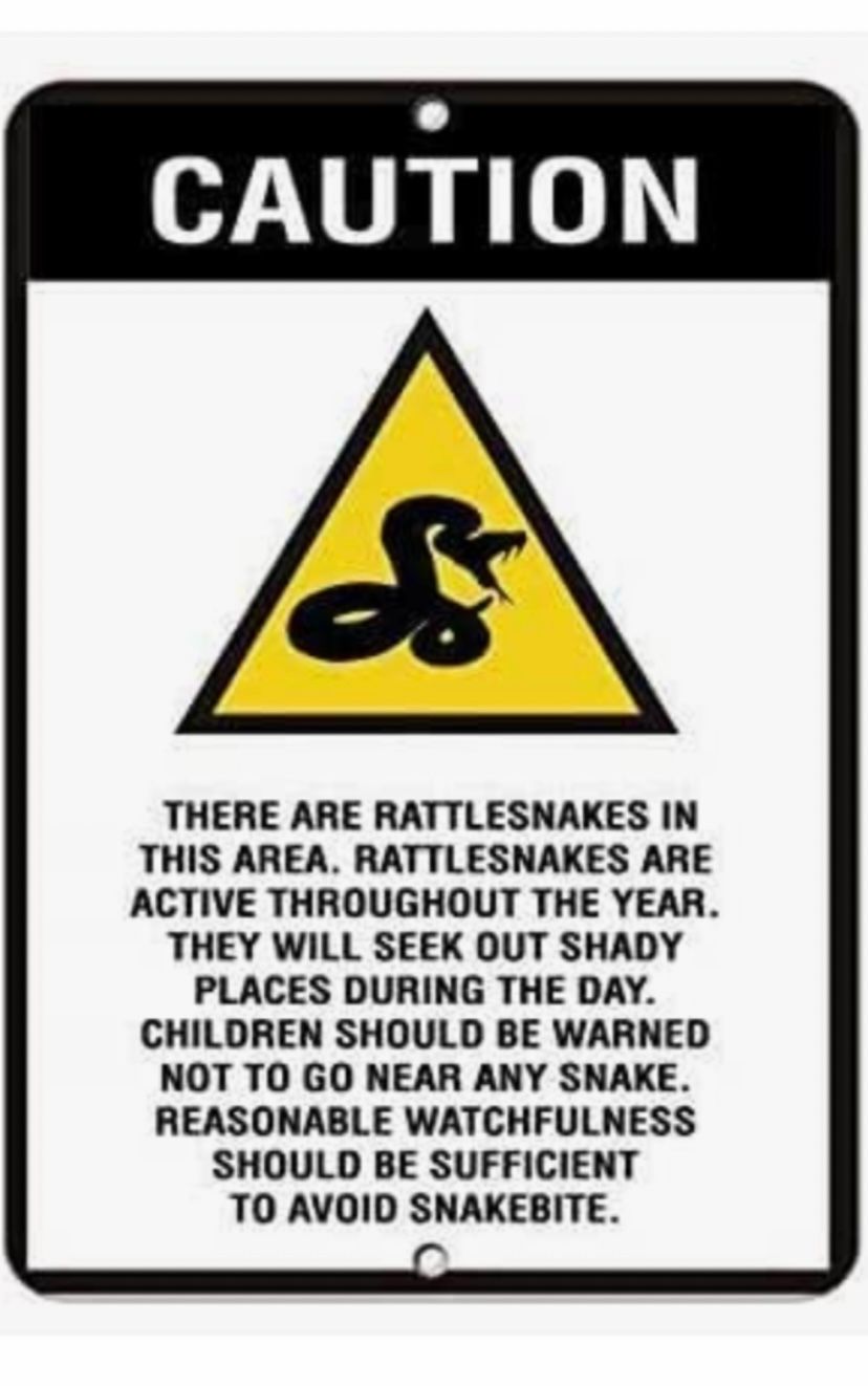 There has been a rattlesnake sighted on the course.