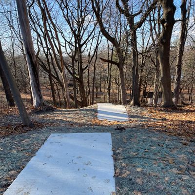 Hole 8 Blue and White tee pads