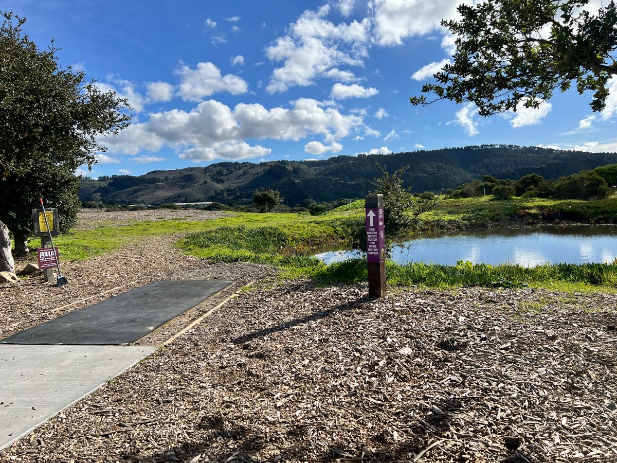 Hole 1’s view from the bench.