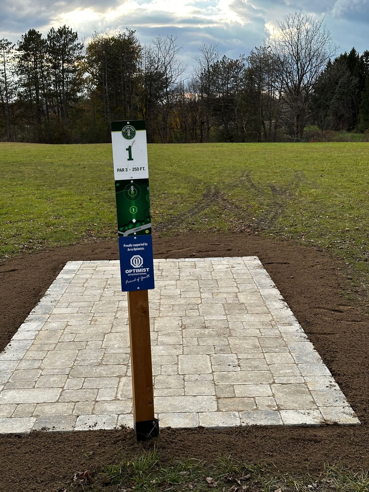 Tee Pads are in on holes 1,3,4,5,6,7 the rest are coming next year