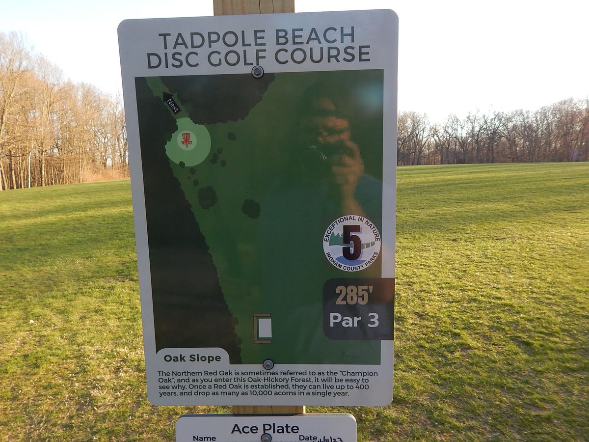 Hole 5 sign