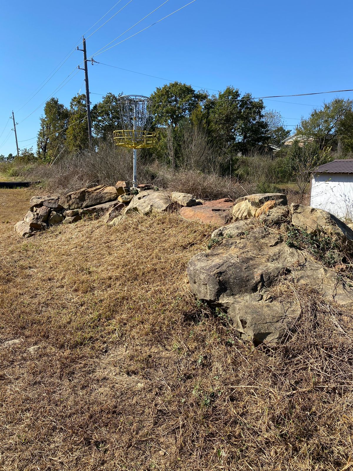 Elevated basket on hole 13