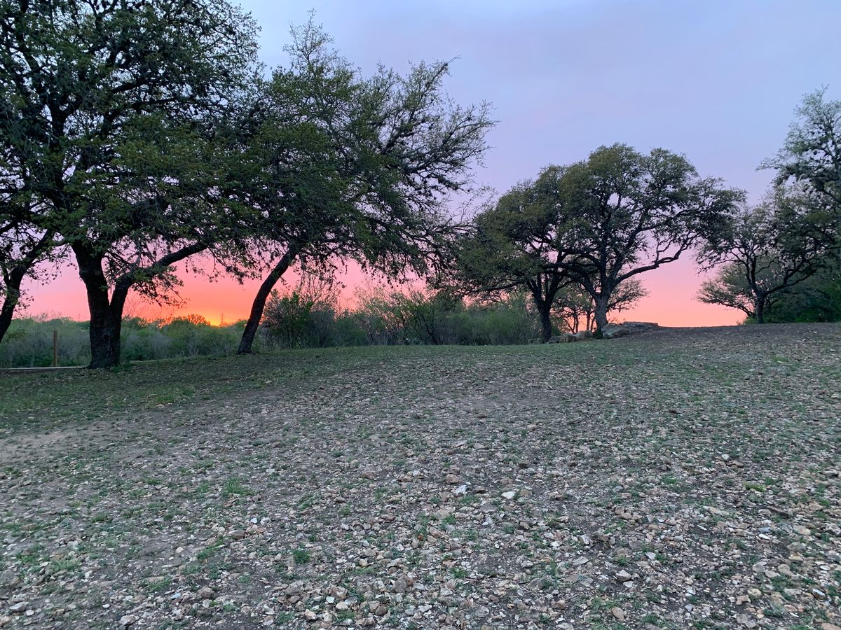 Hole 18, late March sunset
