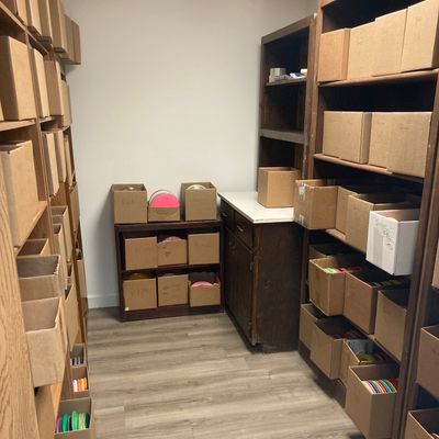 Here is our used disc room. We currently have about 1,800 in stock and are working toward 5,000!