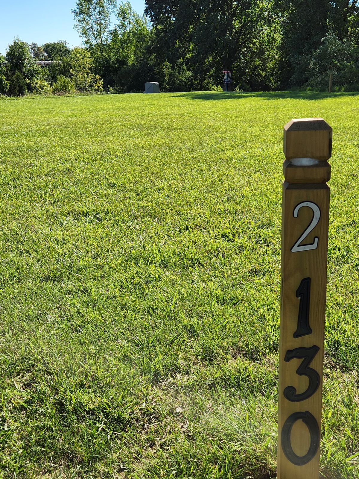 Hole 2 - 130ft - On or over path is OB; tall grass plays as hazard