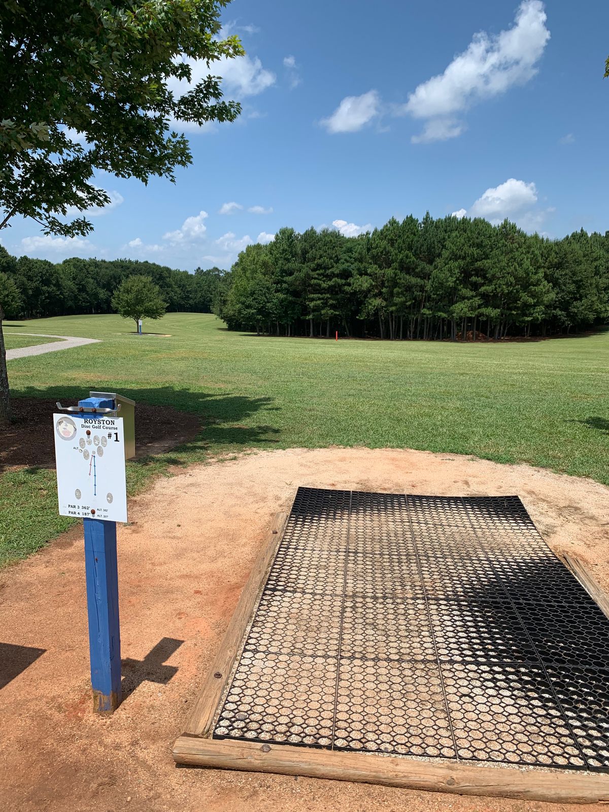 Tee Pad Basket 1 (straight ahead, not the elevated basket slightly to the right, that’s 8)