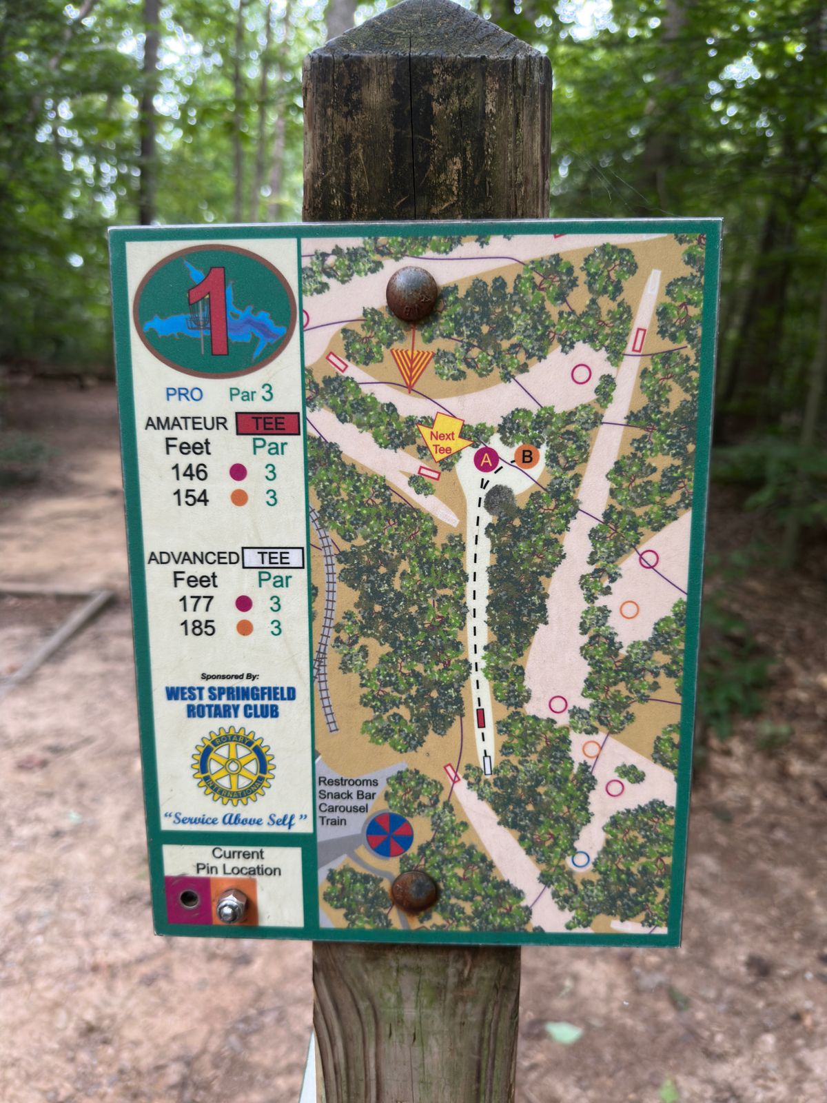Hole 1 map
