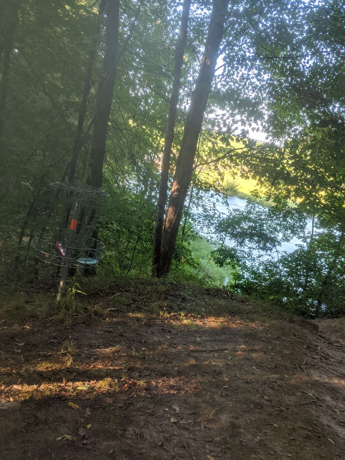 Interesting course with some tricky terrain on the side of some hills. Hole #4 was a trek!