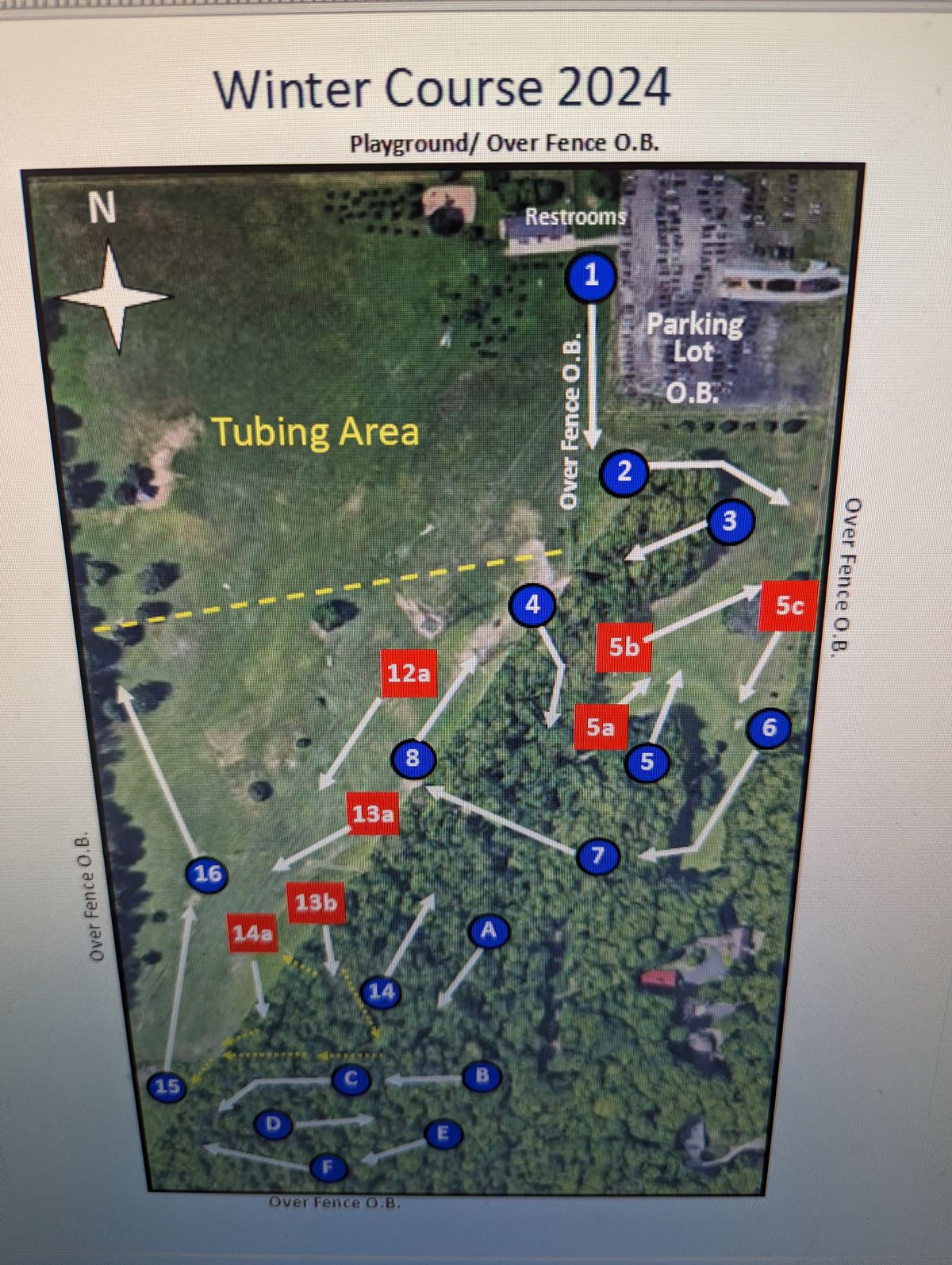 Winter course map for 2024
