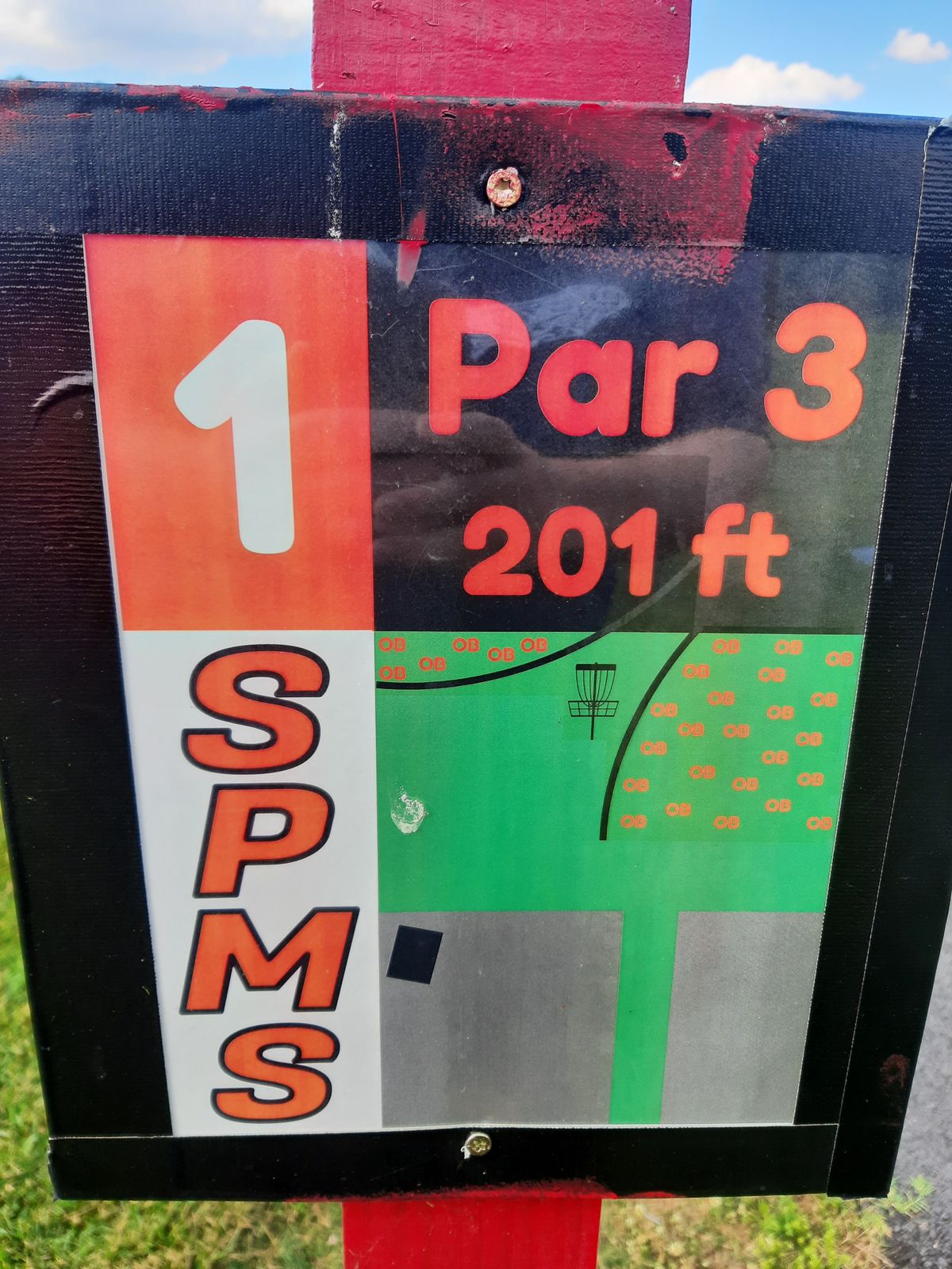 Hole 1 Tee Sign