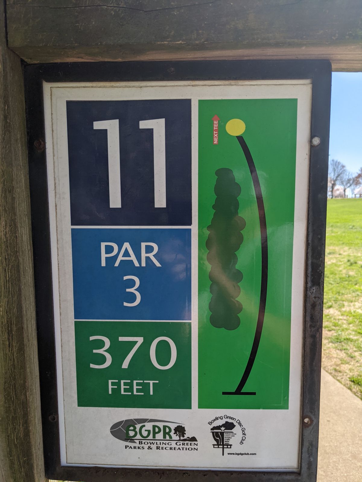 A long par 3 with lots of trouble for left and right handed players.  A row of trees atop a ledge require players to pick a side and commit to it.  The uphill climb to the fairway only adds to the length of this challenging par 3. 
