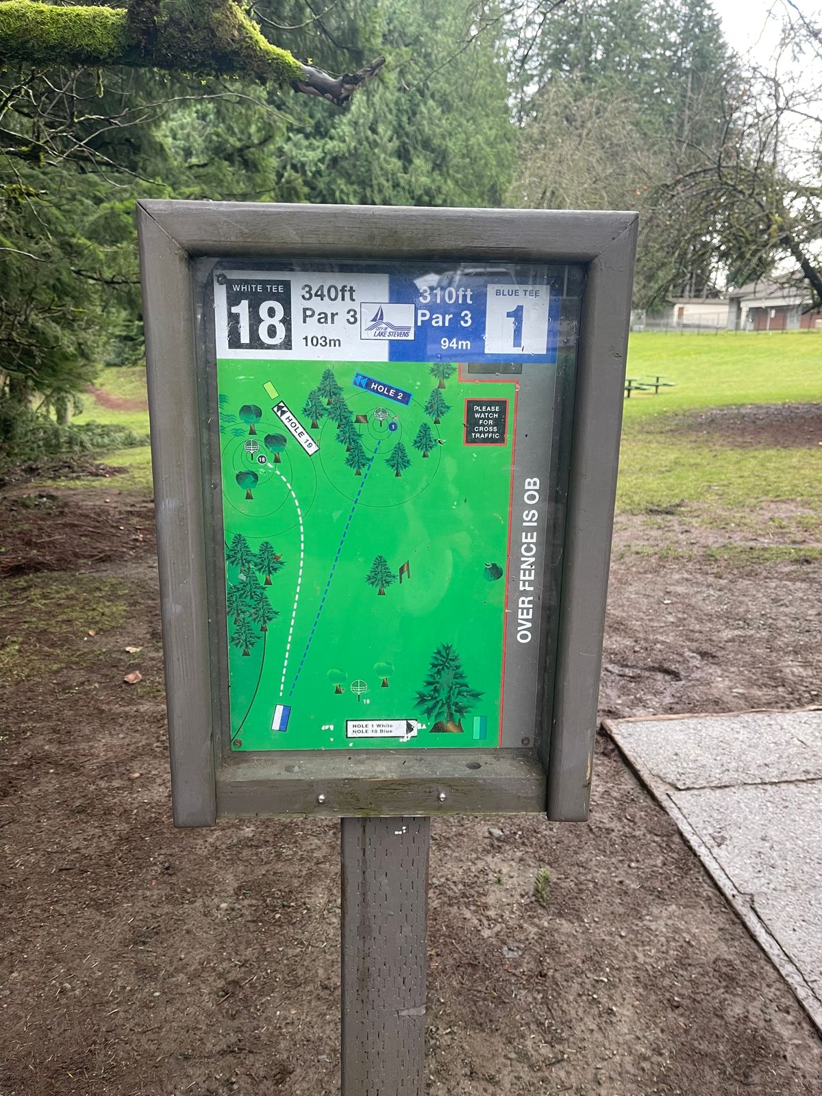 Hole 18 sign