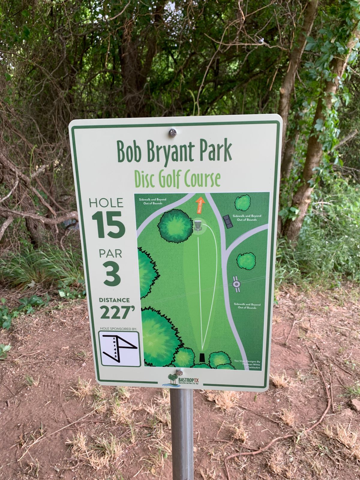 Hole 15 sign