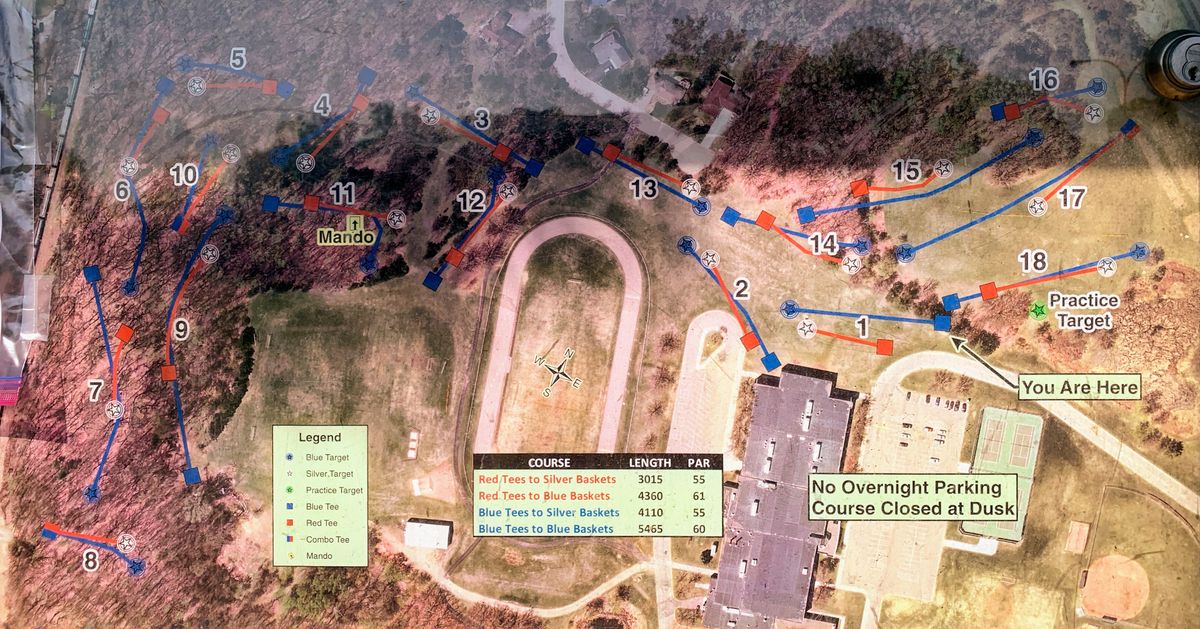 Course map at entrance