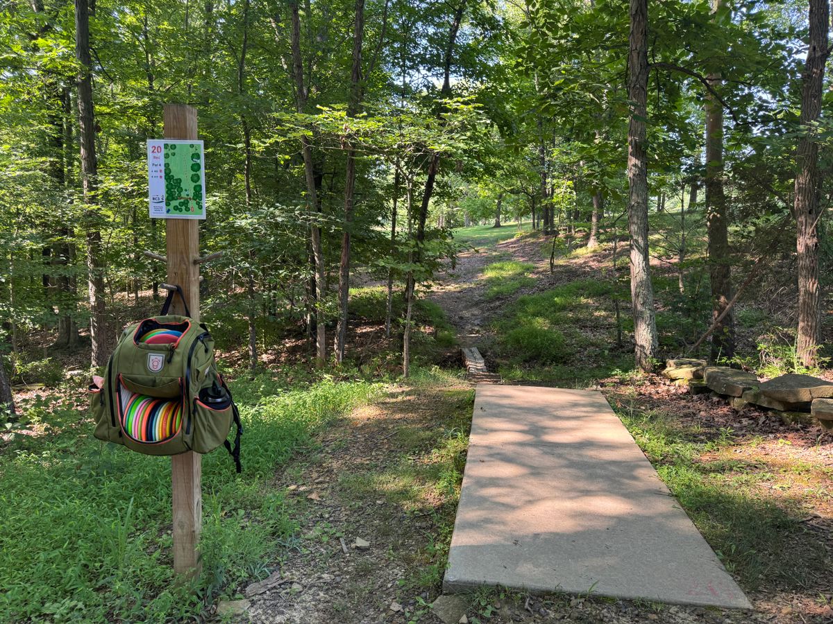 Super cool uphill tunnel off the tee of #20!
