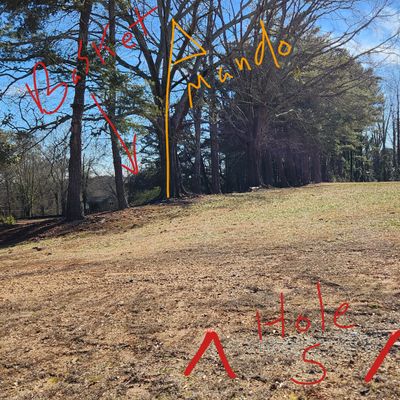 Hole 5 Mando right then drops 75ft with a dogleg left.