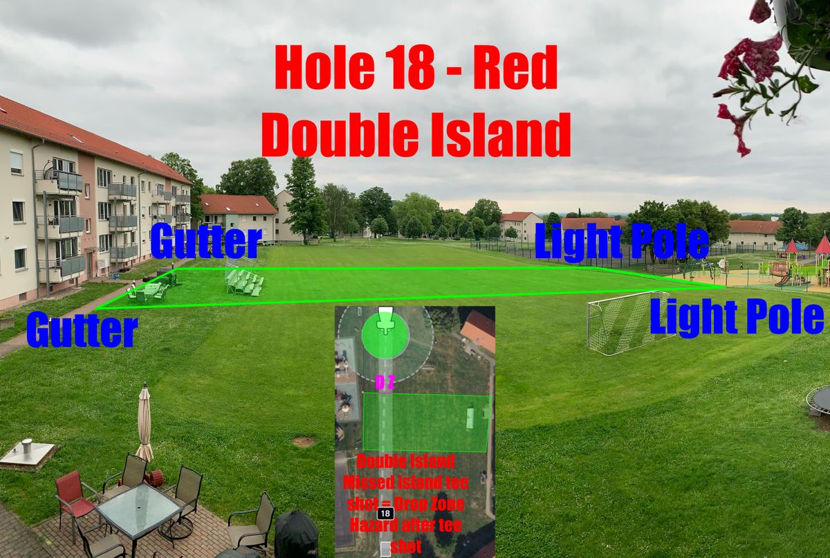 Missed tee shot = Drop Zone 
Hazard after tee shot.