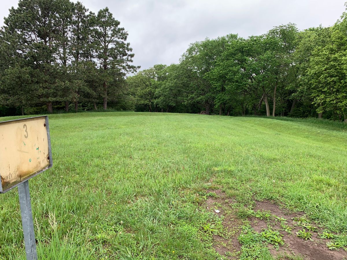 Hole #3 Tee- Blind down hill. Straight shot to attack.