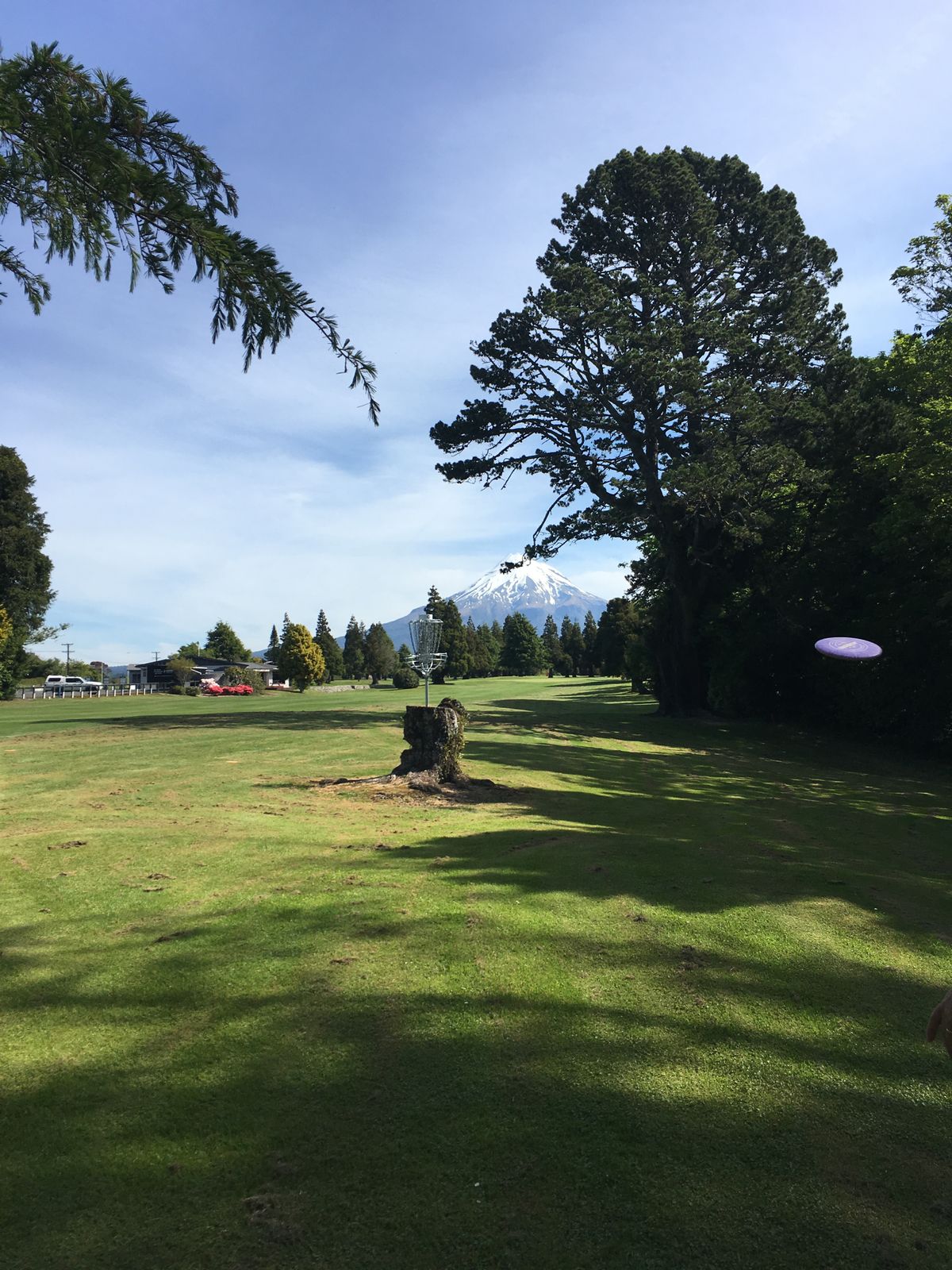 Elevated basket on 18, the “Pouakai hole”