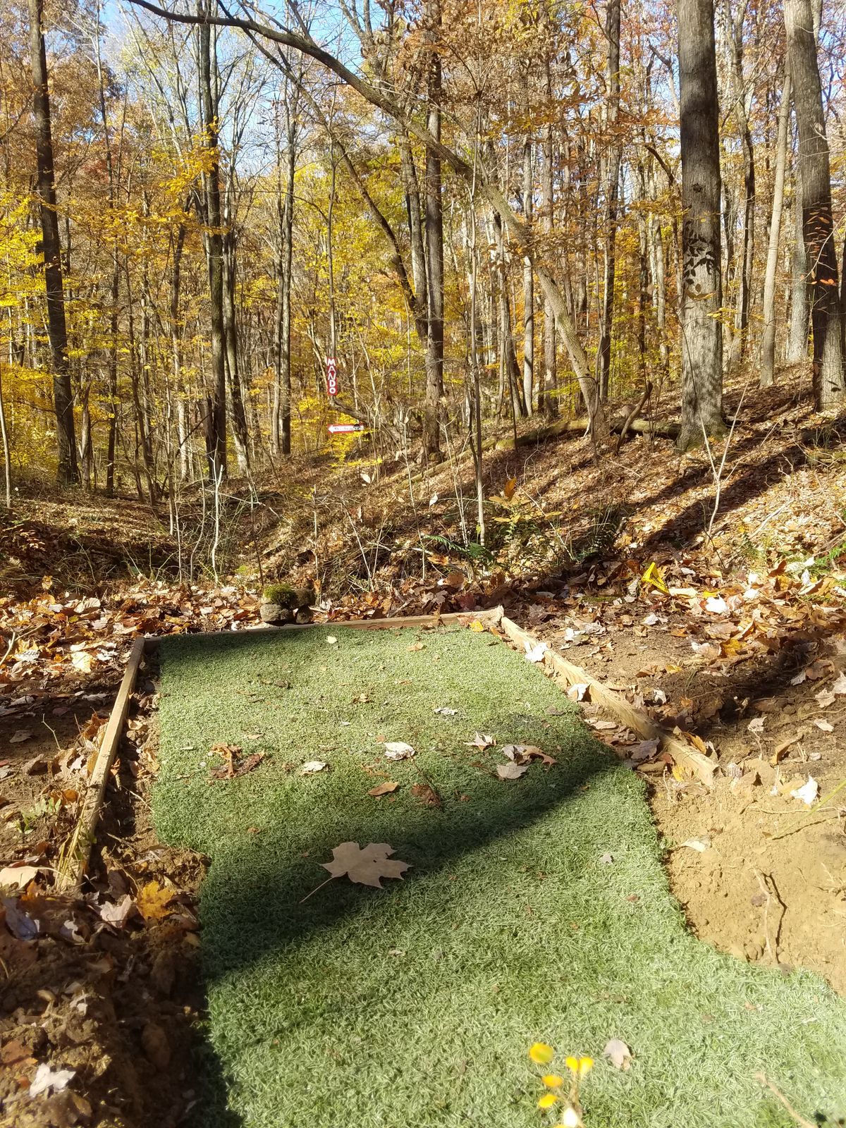 Looking from hole #8 Tee Pad