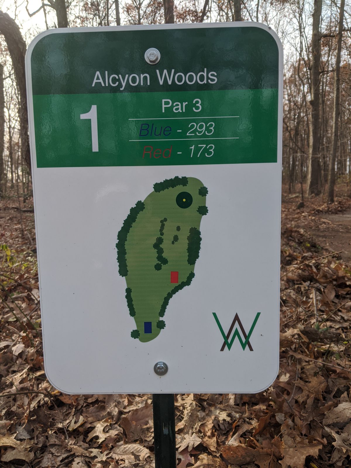 Hole 1 Tee Sign