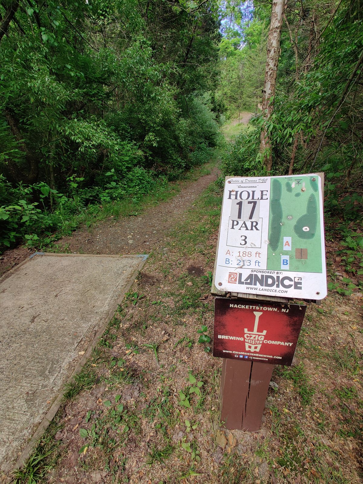 old sign from before course redesign.