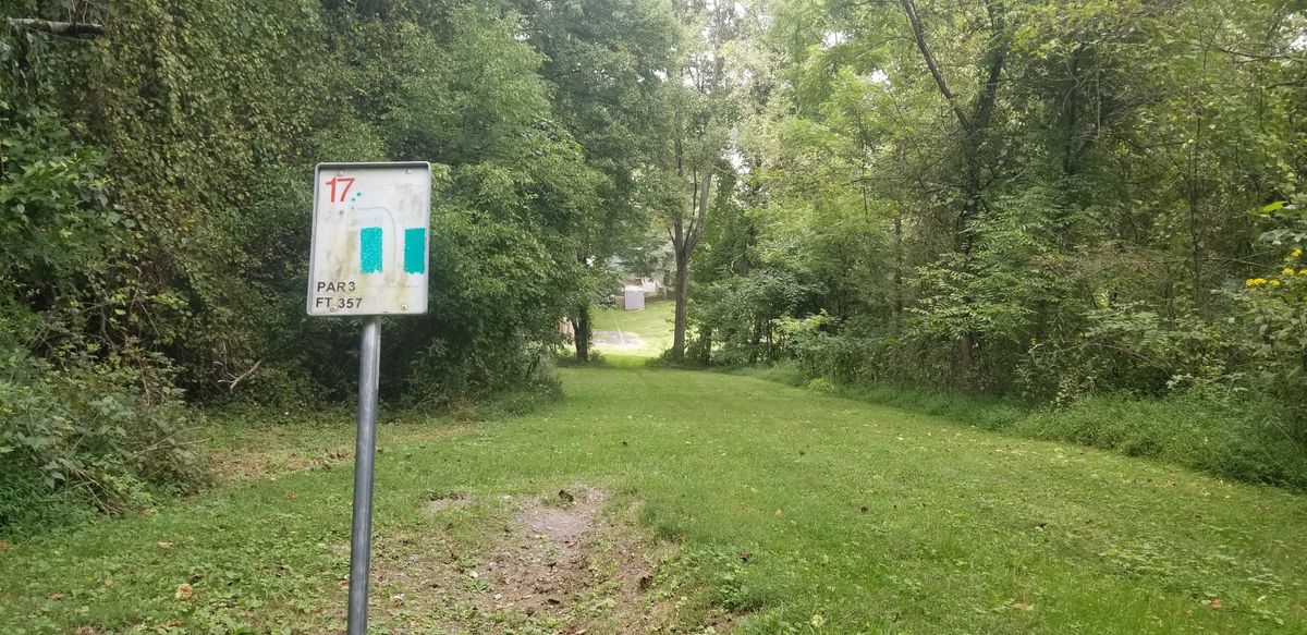 #17.  Very downhill and finishes well to the left in a pocket of trees.  357ft