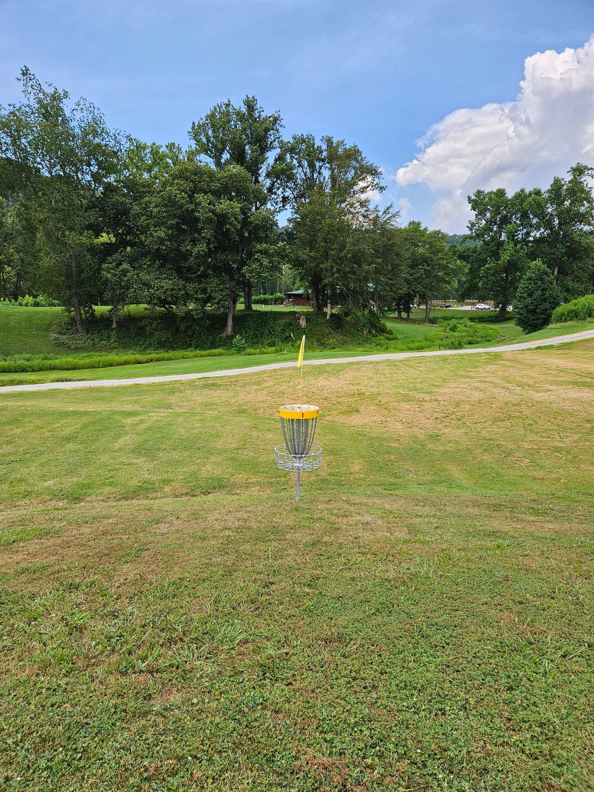Hole 1 Short Basket. Looking towards Teepads.